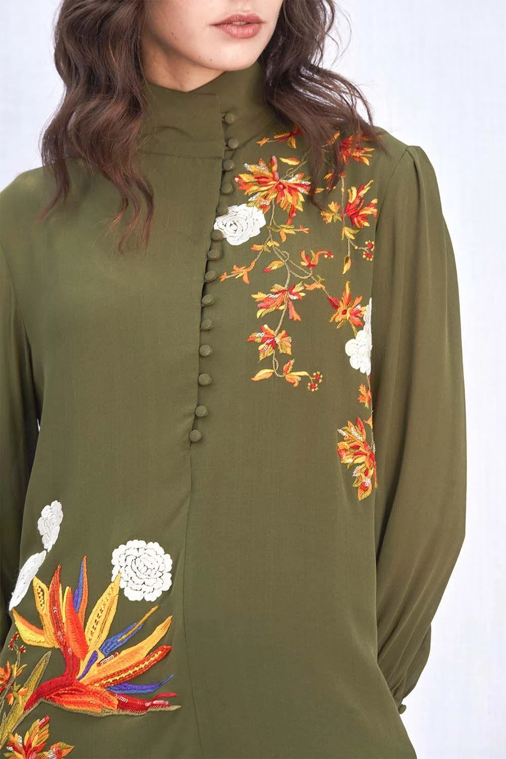 PATINE Embroidered Silk Georgette Shirt 5 PATINE Embroidered Silk Georgette Shirt - Image 3