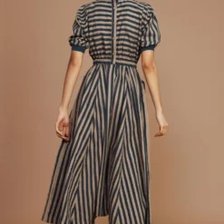 Mati Brown Striped Cotton Jumpsuit -Outlet Loometta Store 163mati2 4