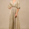 Tarun Tahiliani Oyster Flared Jumpsuit -Outlet Loometta Store 16923tt15 1