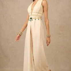 Tarun Tahiliani Ivory Hand Embellished Jumpsuit