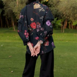 Ode To Odd Black Dancing Lilies Shirt -Outlet Loometta Store 1701od47 3