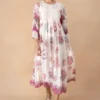 Vineet Rahul Off White Rose Dress -Outlet Loometta Store 171123vr53 1