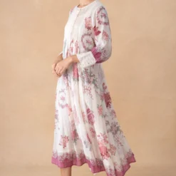 Vineet Rahul Off White Rose Dress -Outlet Loometta Store 171123vr53 3