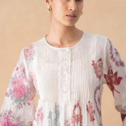 Vineet Rahul Off White Rose Dress -Outlet Loometta Store 171123vr53 4