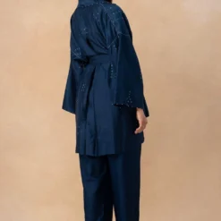 Divyam Mehta Blue Bandhani Doyat Shirt -Outlet Loometta Store 180723dm02 5