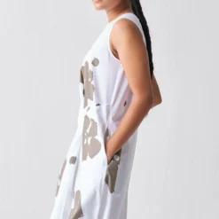 Three White & Grey Sleeveless Asymmetric Dress 13 Three White & Grey Sleeveless Asymmetric Dress -Outlet Loometta Store 18223td9 5