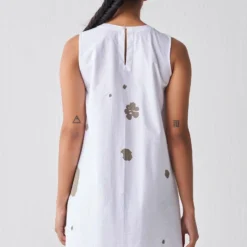 Three White & Grey Sleeveless Asymmetric Dress 15 Three White & Grey Sleeveless Asymmetric Dress -Outlet Loometta Store 18223td9 7