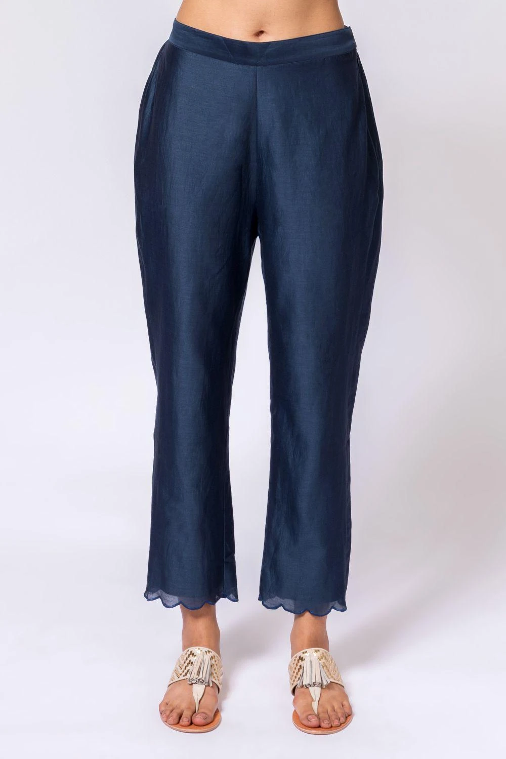 Chandrima Navy Blue Chanderi Pants 5 Chandrima Navy Blue Chanderi Pants - Image 3