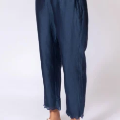 Chandrima Navy Blue Chanderi Pants 10 Chandrima Navy Blue Chanderi Pants -Outlet Loometta Store 182chnd18 3