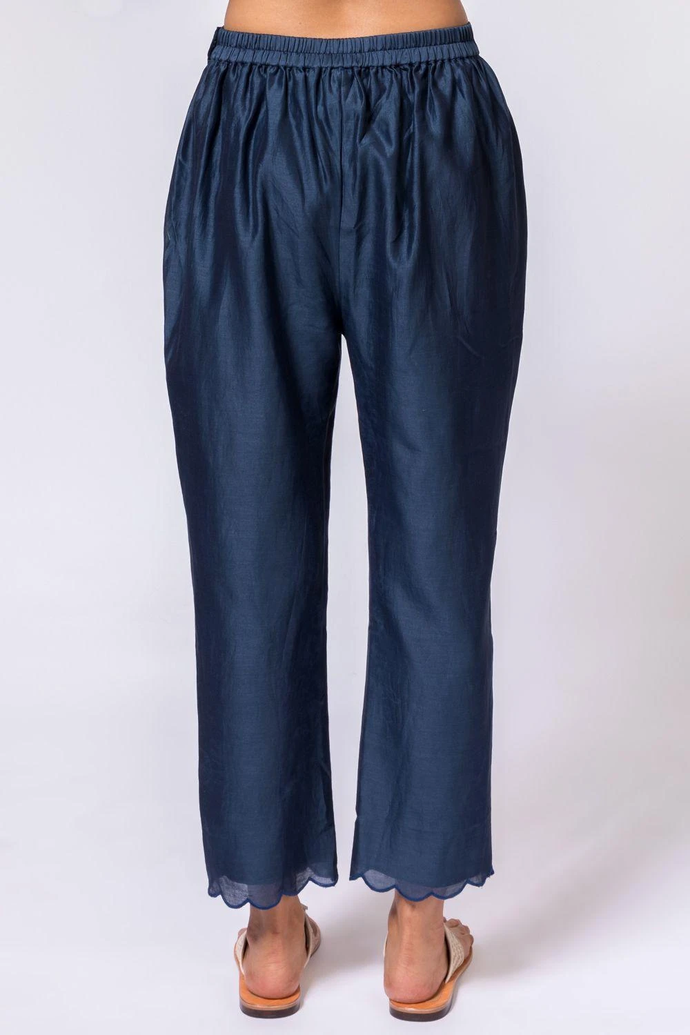 Chandrima Navy Blue Chanderi Pants 7 Chandrima Navy Blue Chanderi Pants - Image 5