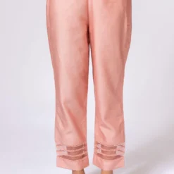 Chandrima Peach Chanderi Pants -Outlet Loometta Store 182chnd2 2