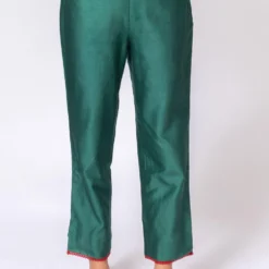 Chandrima Emerald Green Chanderi Pants 7 Chandrima Emerald Green Chanderi Pants -Outlet Loometta Store 182chnd30 2