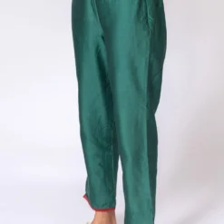 Chandrima Emerald Green Chanderi Pants 8 Chandrima Emerald Green Chanderi Pants -Outlet Loometta Store 182chnd30 3