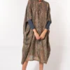 Divya Sheth Grey Hand-block Printed Kaftan 1 Divya Sheth Grey Hand-block Printed Kaftan -Outlet Loometta Store 184dy16 1