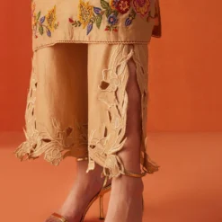 Chandrima Beige Cutwork Pants -Outlet Loometta Store 18823ca5 3