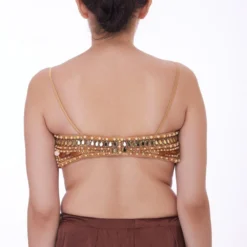 Dilnaz Radiant Gold Mirror & Sequin Adorned Blouse 5 Dilnaz Radiant Gold Mirror & Sequin Adorned Blouse -Outlet Loometta Store 19124dz10 2