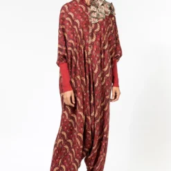 Divya Sheth Hand Block Printed Silk Jumpsuit