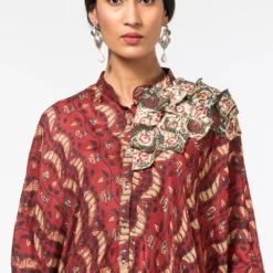 Divya Sheth Hand Block Printed Silk Jumpsuit 10 Divya Sheth Hand Block Printed Silk Jumpsuit -Outlet Loometta Store 191ds7 4