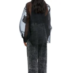 Kanika Goyal Label Clover Scatter Embellished Organza Shirt -Outlet Loometta Store 1923kgl12 4