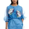 Kanika Goyal Label Aster Hand Embellished Organza Shirt