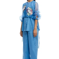 Kanika Goyal Label Aster Hand Embellished Organza Shirt -Outlet Loometta Store 1923kgl15 3