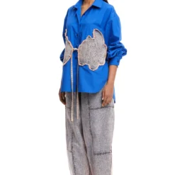 Kanika Goyal Label Warped Vine Denim AppliquÒ Shirt 9 Kanika Goyal Label Warped Vine Denim AppliquÒ Shirt -Outlet Loometta Store 1923kgl7 3