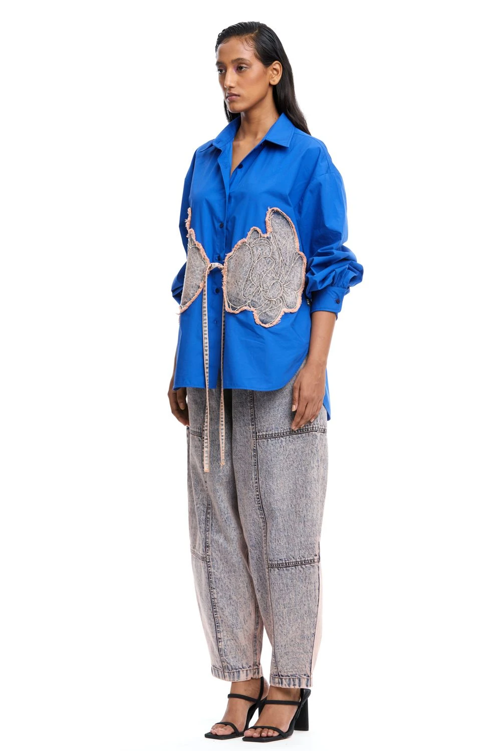 Kanika Goyal Label Warped Vine Denim AppliquÒ Shirt 5 Kanika Goyal Label Warped Vine Denim AppliquÒ Shirt - Image 3