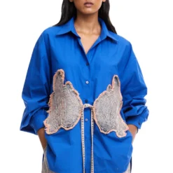 Kanika Goyal Label Warped Vine Denim AppliquÒ Shirt 10 Kanika Goyal Label Warped Vine Denim AppliquÒ Shirt -Outlet Loometta Store 1923kgl7 4