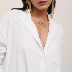 AK-OK By Anamika Khanna White Oversized Shirt -Outlet Loometta Store 19523ak2 5