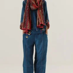 Sunira Designs Blue High Low Mool Top 11 Sunira Designs Blue High Low Mool Top -Outlet Loometta Store 197sun21 4