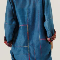 Sunira Designs Blue High Low Mool Top 12 Sunira Designs Blue High Low Mool Top -Outlet Loometta Store 197sun21 5