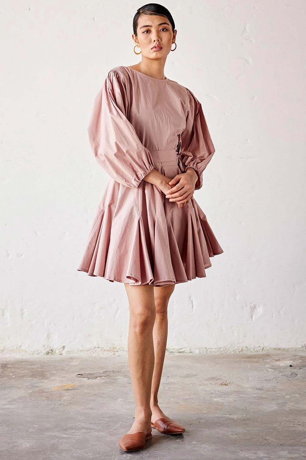 Khara Kapas Primrose Pink Poplin Dress 5 Khara Kapas Primrose Pink Poplin Dress - Image 3