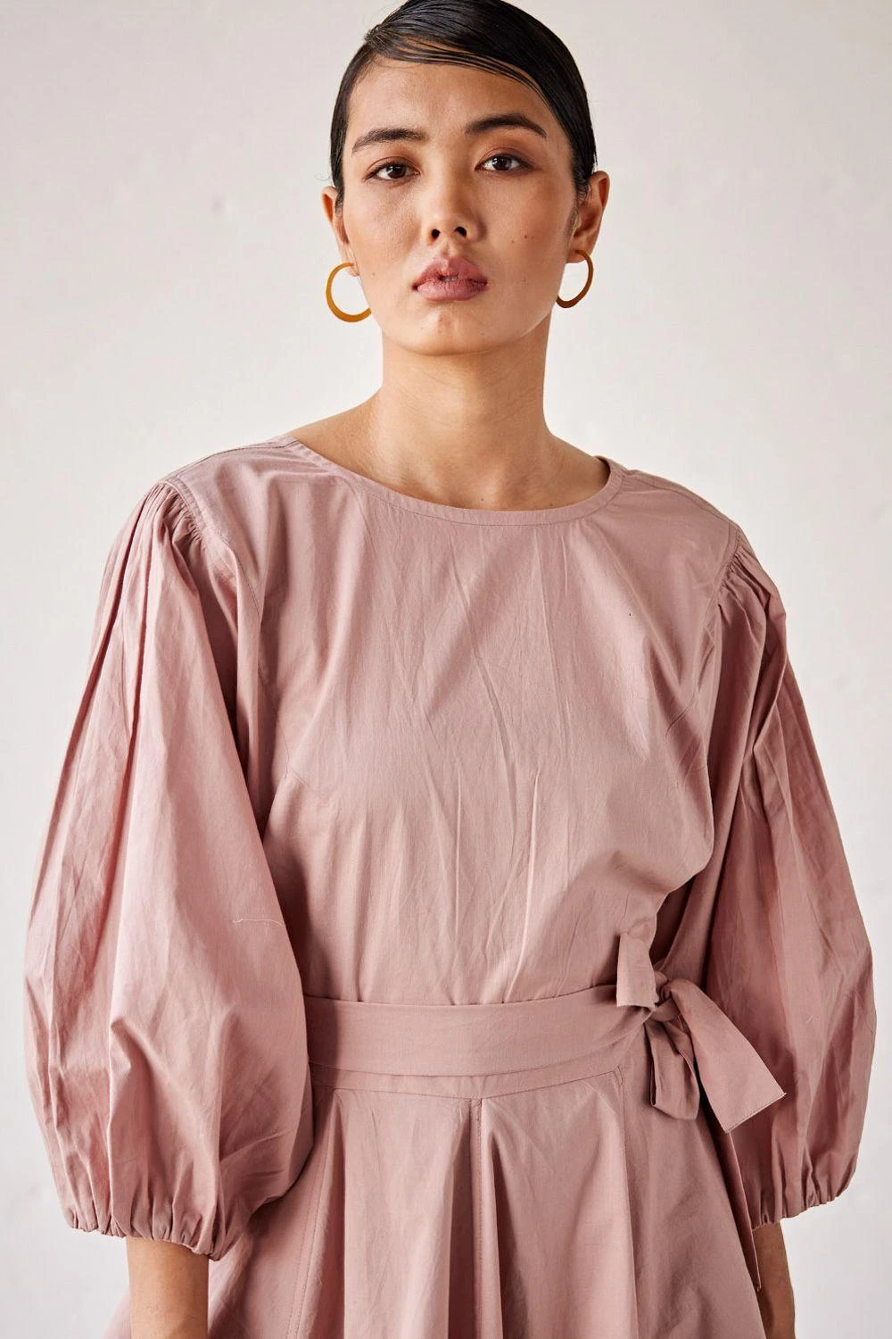 Khara Kapas Primrose Pink Poplin Dress 6 Khara Kapas Primrose Pink Poplin Dress - Image 4