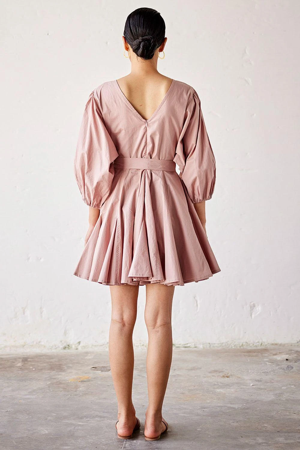 Khara Kapas Primrose Pink Poplin Dress 7 Khara Kapas Primrose Pink Poplin Dress - Image 5