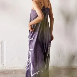 Khara Kapas Cool Grey Lino Print Jumpsuit -Outlet Loometta Store 19923kk6 3