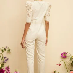Chandrima Ivory Threadwork And Cutwork Jumpsuit 13 Chandrima Ivory Threadwork And Cutwork Jumpsuit -Outlet Loometta Store 20032023ca32 6