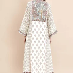 Sunira Designs Pale Pink Printed Flared Pants -Outlet Loometta Store 2010 08 4