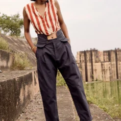 Khara Kapas Caroline Crop Top -Outlet Loometta Store 201023kk36 2