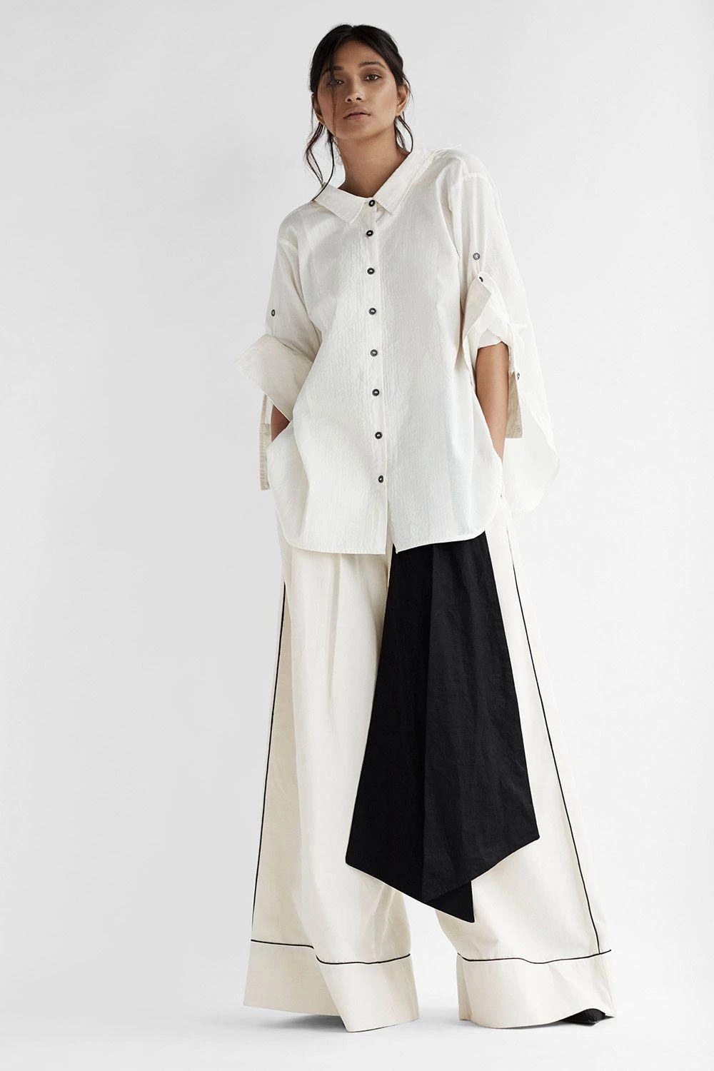 Chola White Straight Sleeves Shirt 3 Chola White Straight Sleeves Shirt