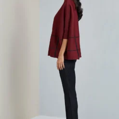 Scarlet Sage Maroon Shoulderless Top -Outlet Loometta Store 206ss92 3