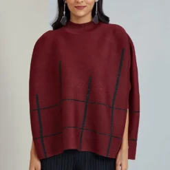 Scarlet Sage Maroon Shoulderless Top -Outlet Loometta Store 206ss92 4