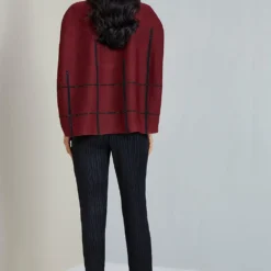 Scarlet Sage Maroon Shoulderless Top -Outlet Loometta Store 206ss92 5