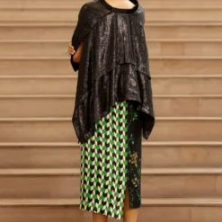 AK-OK By Anamika Khanna Sequin Wrap Skirt -Outlet Loometta Store 2108akok215 4