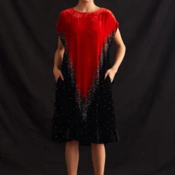 Amrich Zoyi Hand-embroidered Shibori Dress