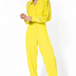 Bodice Lime Green Pleated Jumpsuit