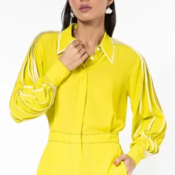 Bodice Lime Green Pleated Jumpsuit -Outlet Loometta Store 2111bo22 4