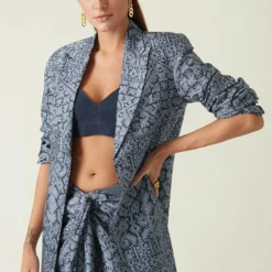 Payal Pratap Navy Yapen Knotted Skirt -Outlet Loometta Store 2111ppj8 3