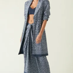 Payal Pratap Navy Yapen Knotted Skirt -Outlet Loometta Store 2111ppj8 4