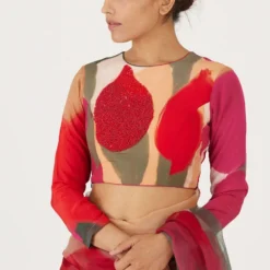 YAM Le Lani Red Embellished Blouse -Outlet Loometta Store 21223yam45 3