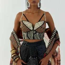 Aseem Kapoor Mogra Embroidered Chandra Corset Blouse -Outlet Loometta Store 2211ask39 3